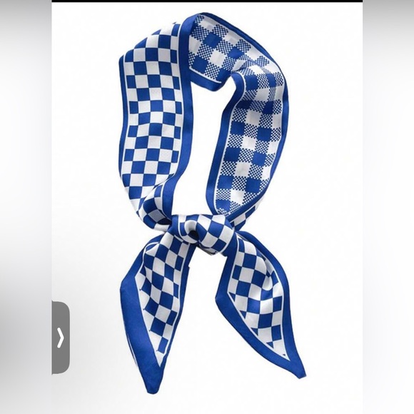 Blue Patterned 4 Scarves Set 34 - Picture 4 of 5